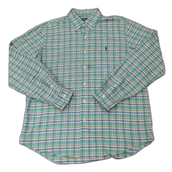 Ralph Lauren Men's Cotton Long Sleeve Button Down Shirts Size Large Lot of 2 - Picture 2 of 5